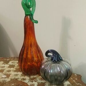 2 glass gourds